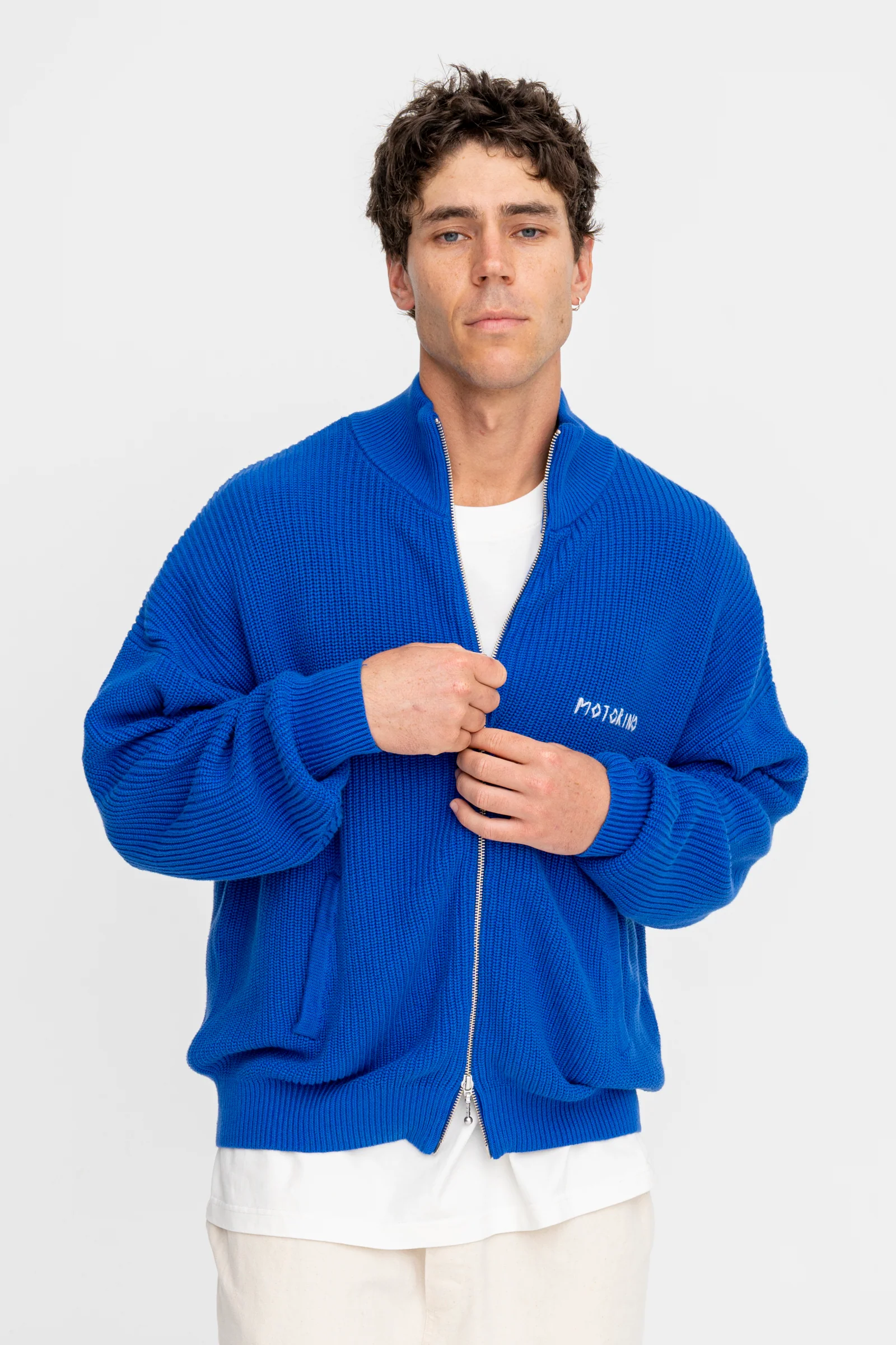 Zipped Knit - Blue - Image 9